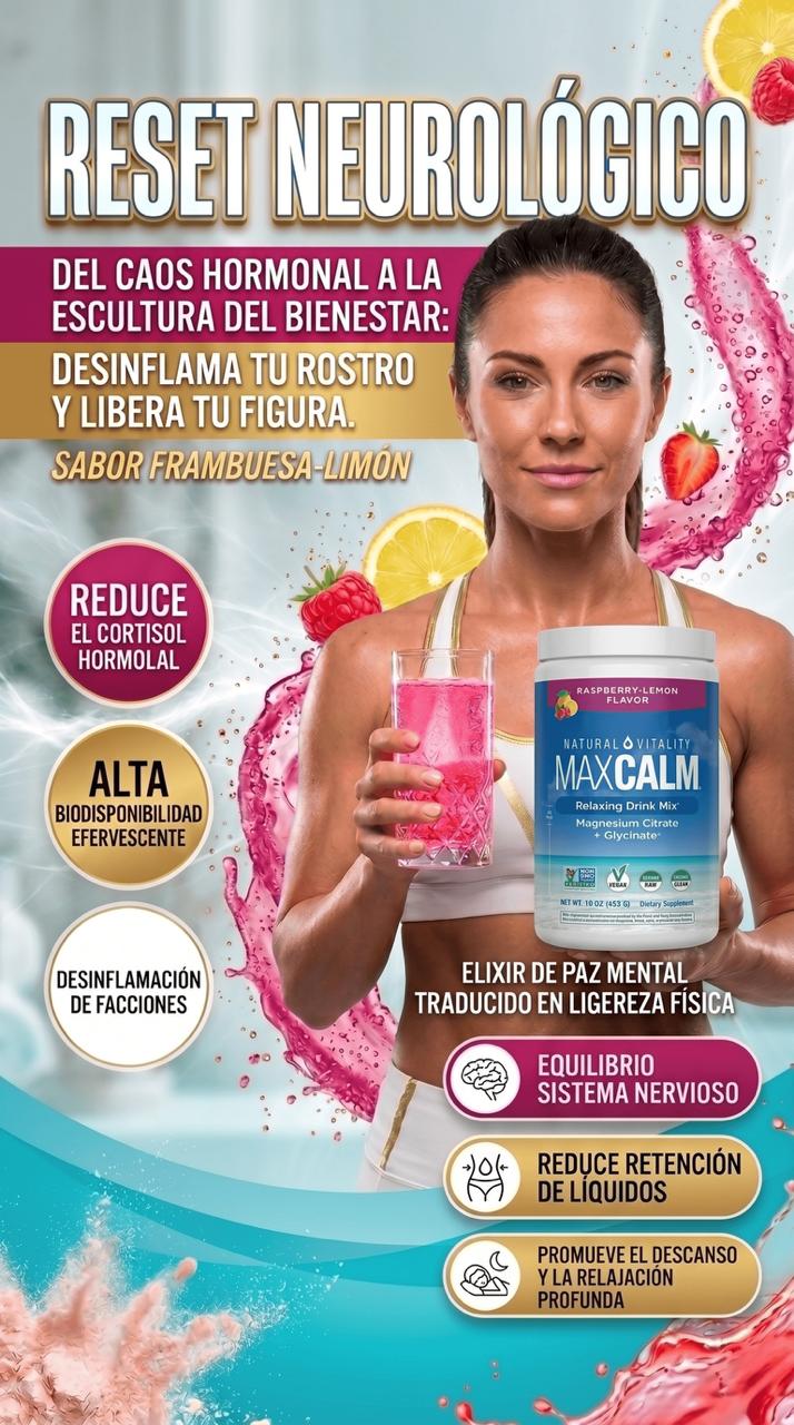 MAXCALM Polvo Frambuesa-Limón, 453 g (16 oz)